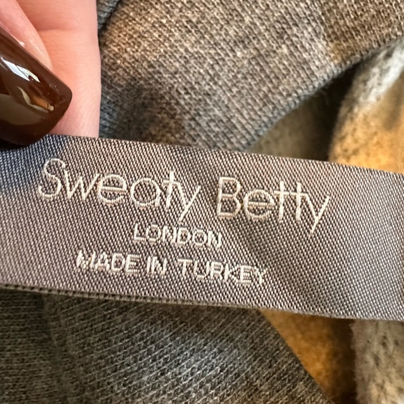 Sweaty Betty No Pain No Champagne Grey Crewneck Sweatshirt NWOT - Picture 5 of 6
